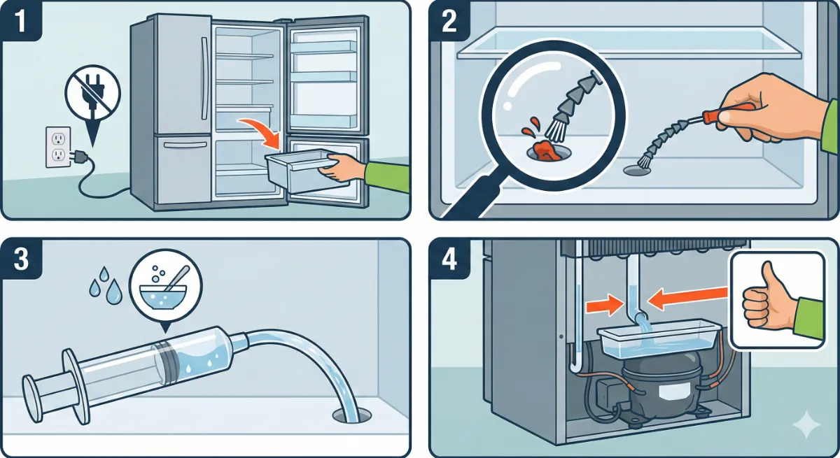 Buzdolabının Su Tahliye Borusu Tıkandı, İ&ccedil;inden Su Akıyor, Nasıl Temizlerim?