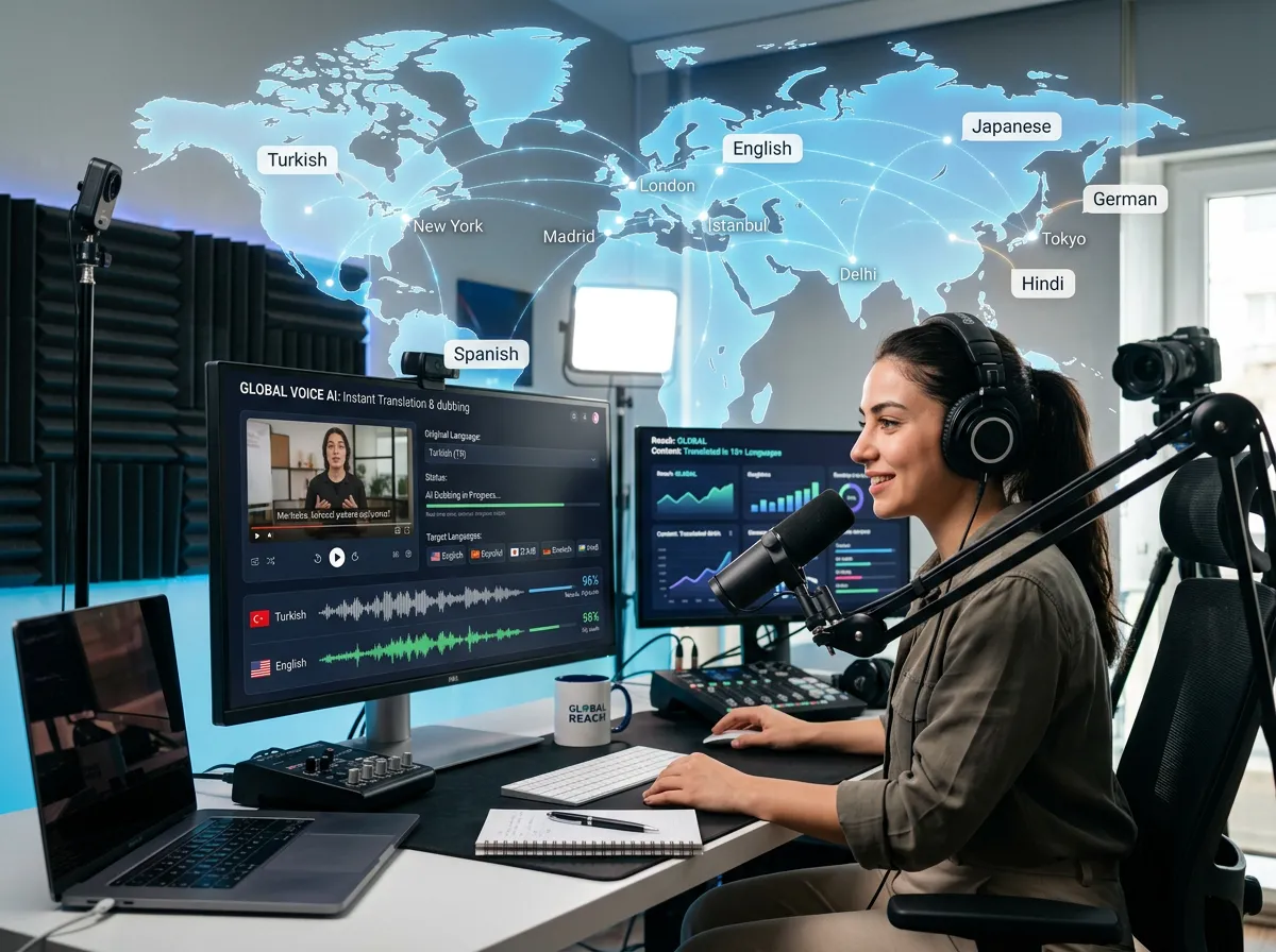 yapay zeka destekli seslendirme ve &ccedil;eviri ara&ccedil;ları