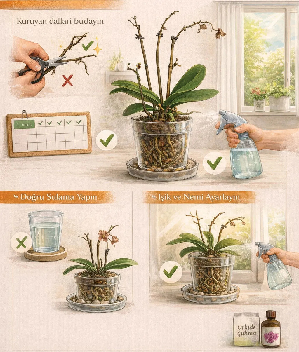Orkide nasıl canlandırılır - adım adım rehber
