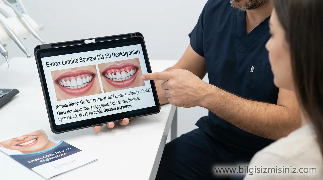 E-max lamine yapıştırma sonrası diş etlerinde oluşan kanama ve şişlikler neden olur detaylı a&ccedil;ıklıyoruz adım adım rehber