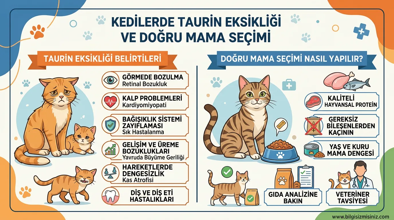 Kedilerde taurin eksikliği