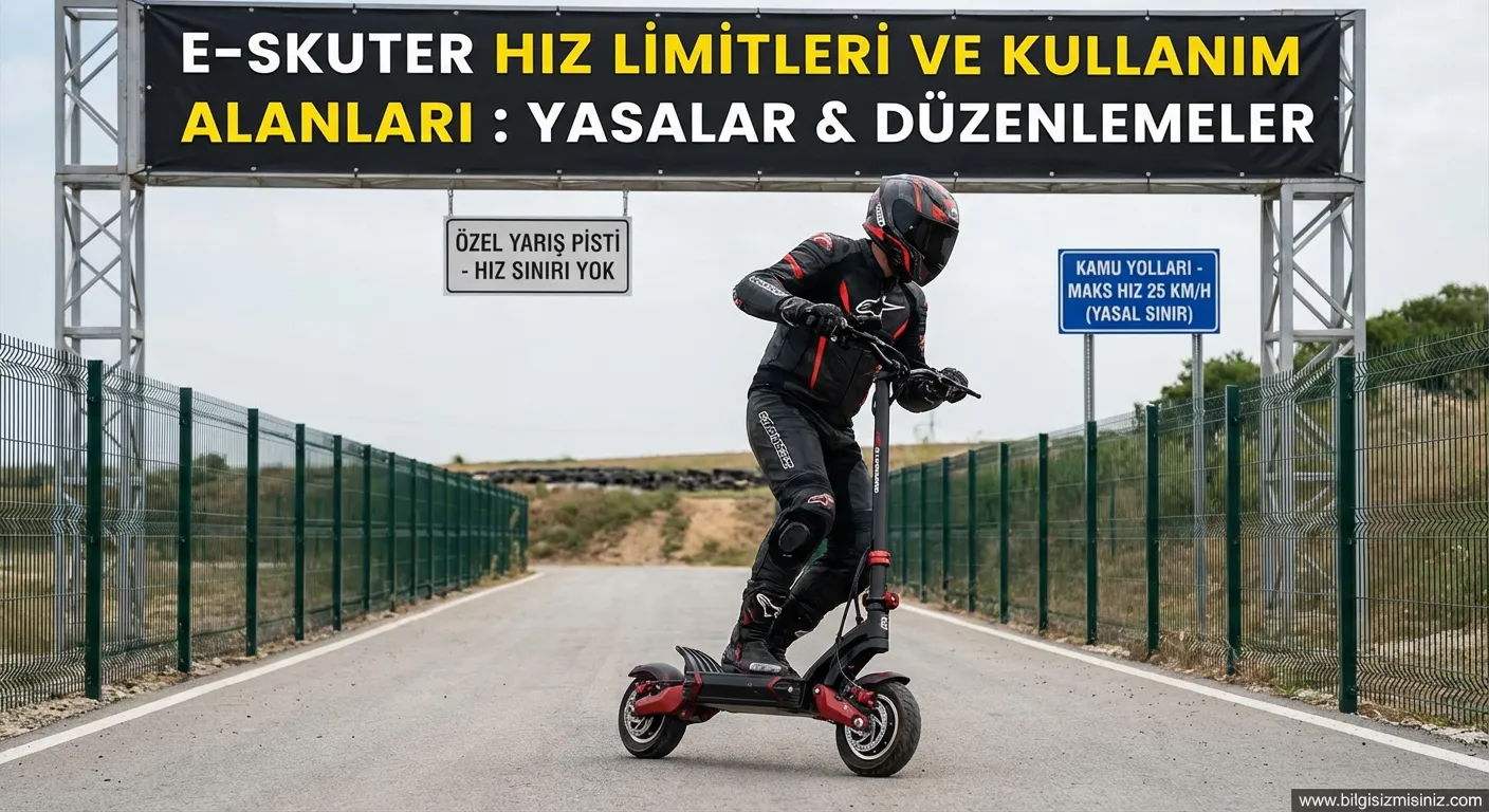 e-skuter hız limitleri ve kullanım alanları: yasalar ve d&uuml;zenlemeler hız sınırı 25 km
