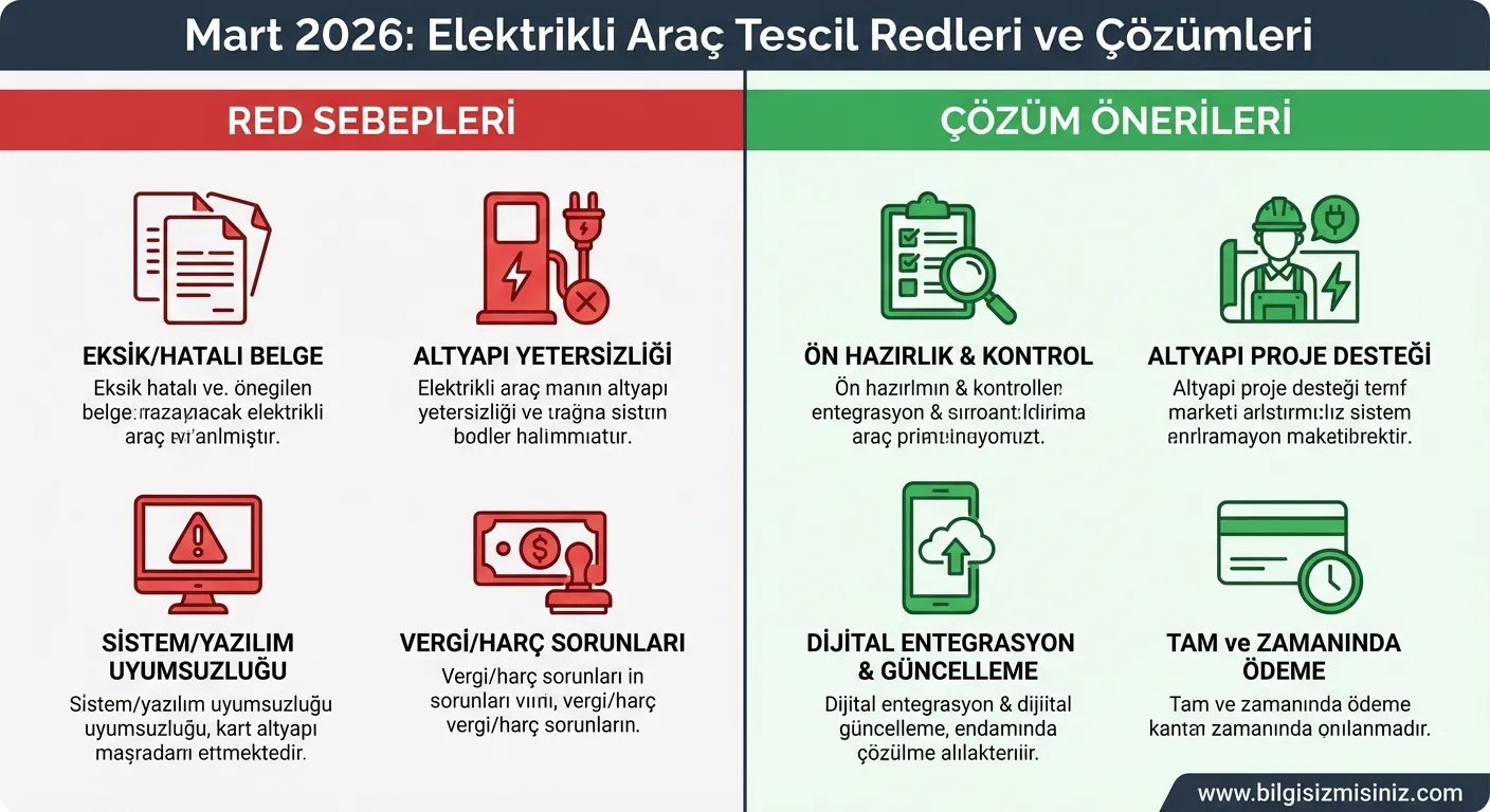 2026 Elektrikli ara&ccedil; tescil işlemleri, tescil redleri ve &ccedil;&ouml;z&uuml;mleri: adım adım rehber
