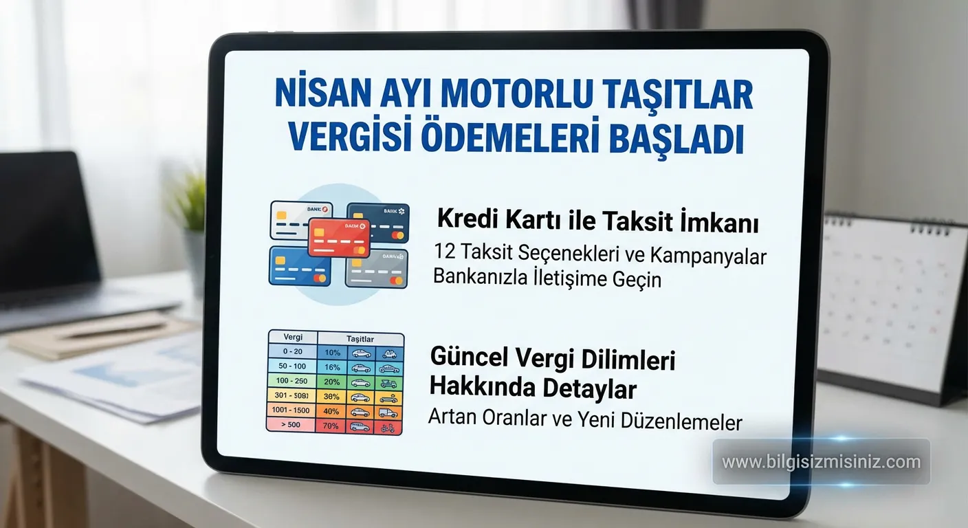 Nisan 2026 MTV &ouml;demeleri, nisan ayı motorlu taşıtlar vergisi, vergi &ouml;demeleri