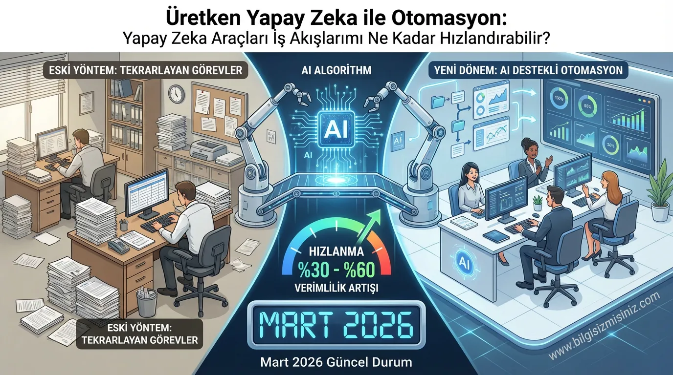 &uuml;retken yapay zeka ile otomasyon, yapay zeka ara&ccedil;ları iş akışlarını hızlandırma nasıl yapılır adım adım rehber