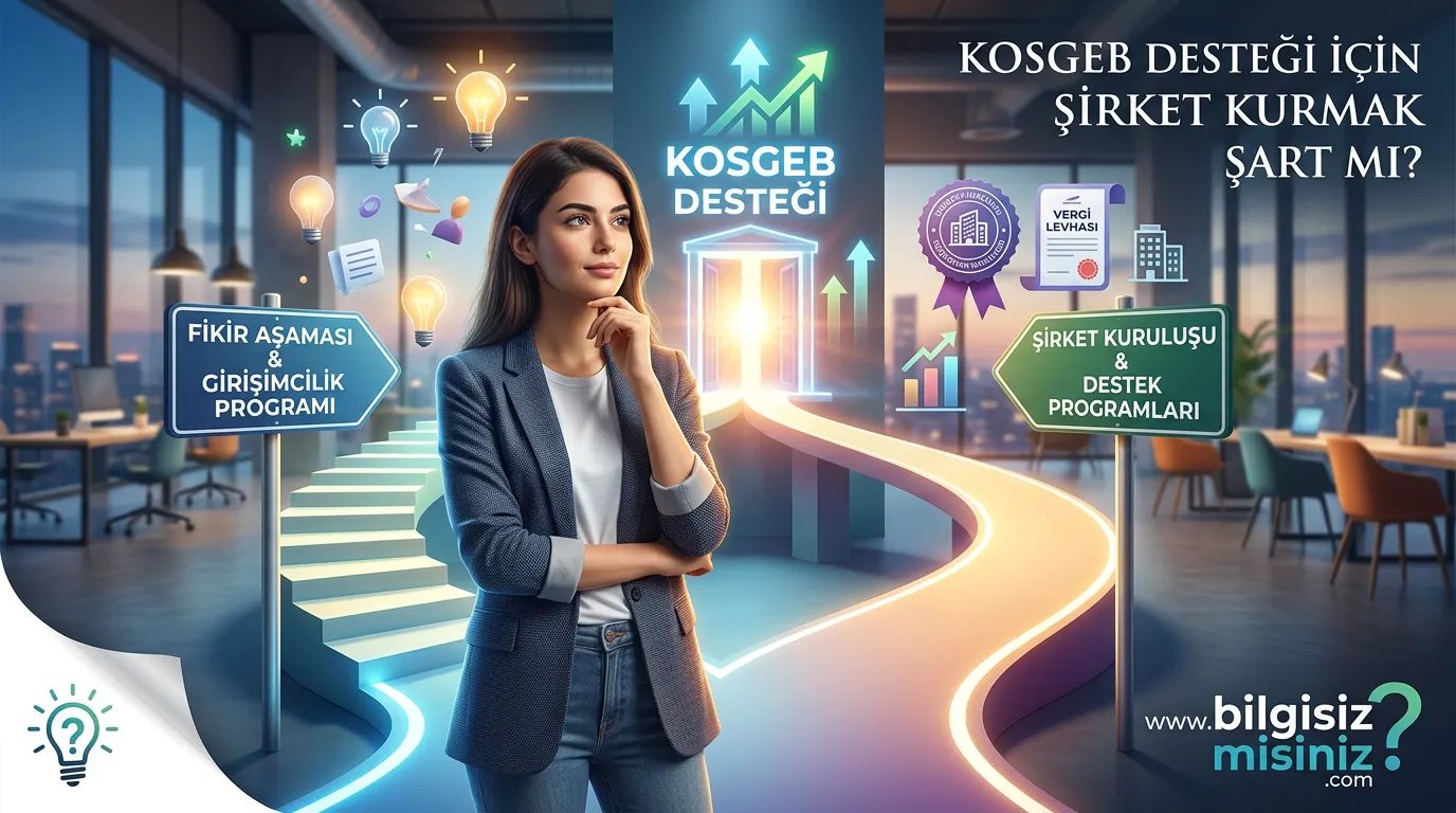 Kosgeb desteği için şirket kurmak şart mı? Girişimcilik Programı, kosgeb desteği