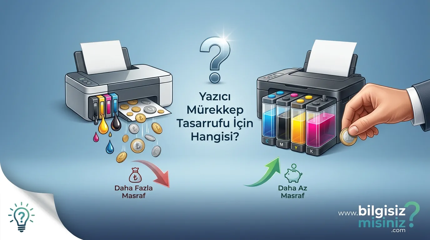 Yazıcı M&uuml;rekkep Masrafını D&uuml;ş&uuml;rmek İ&ccedil;in Hangi Yazıcı Modeli Tercih Edilmeli? Tank Sistemli Yazıcılar vs M&uuml;rekkep Sistemli Yazıcılar ve Tanklı Yazcılar