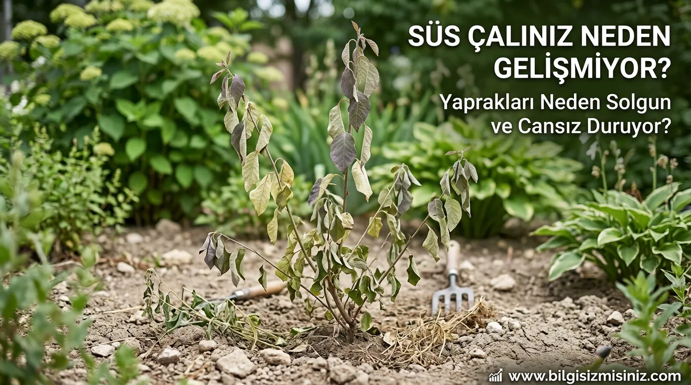 Yeni diktiğim süs çalısı neden gelişmiyor, yaprakları solgun duruyor ...